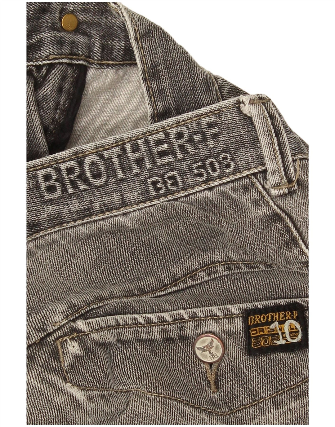 Jean droit homme vintage W36 L34 coton gris