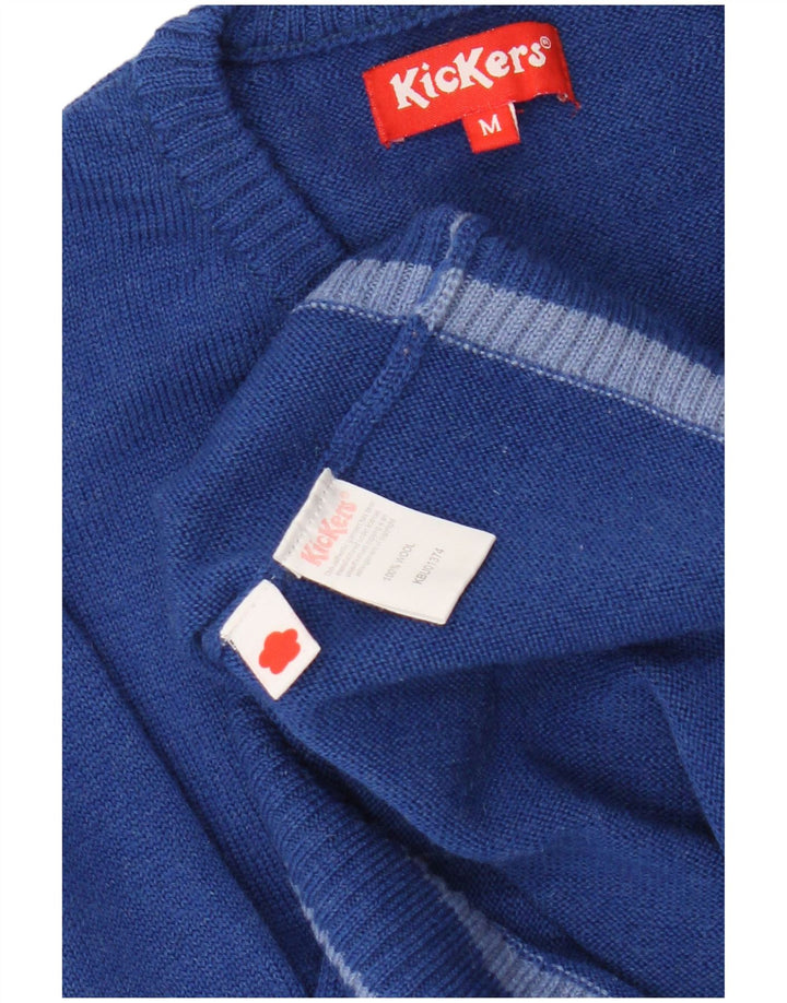 Kickers Pull Col V Homme Bleu Moyen Laine