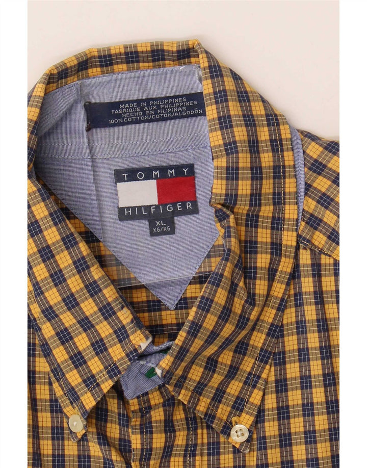 Tommy Hilfiger Chemise Homme XL Jaune Vichy Coton