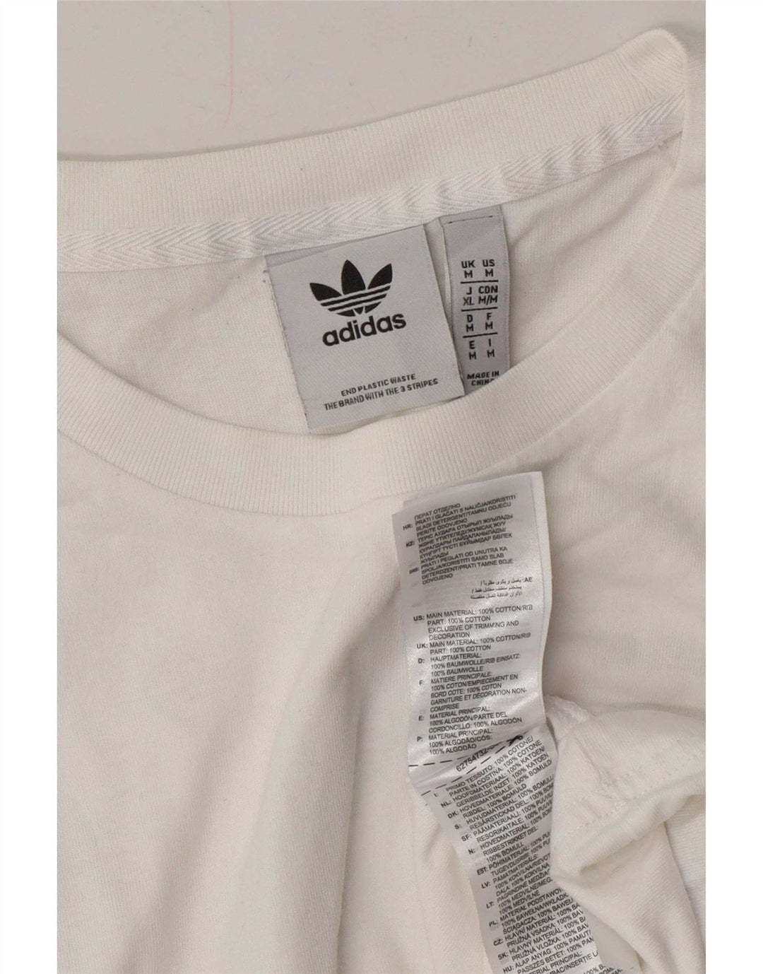 Adidas T-shirt graphique pour homme en coton blanc moyen
