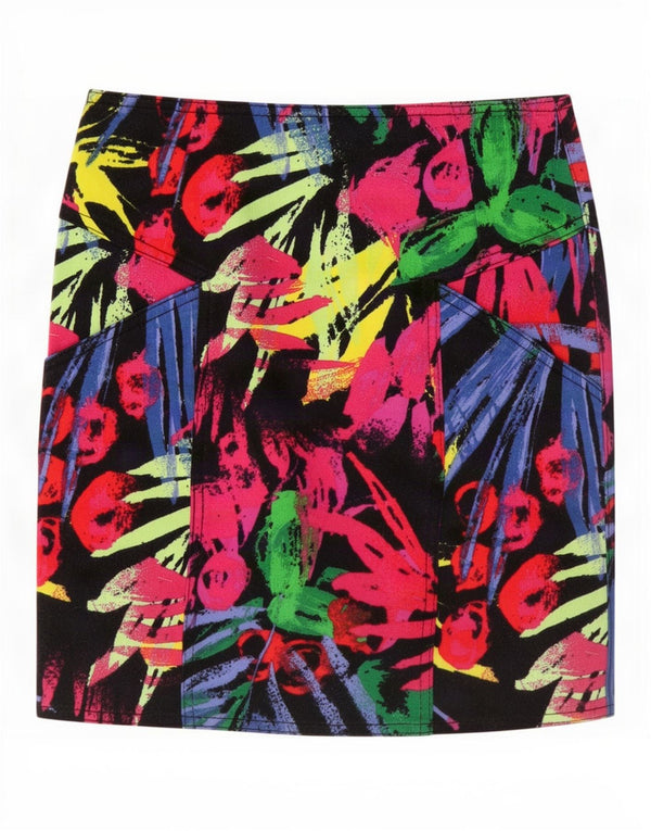Topshop Mini jupe à motif abstrait pour femme UK 10 Small W27 multicolore