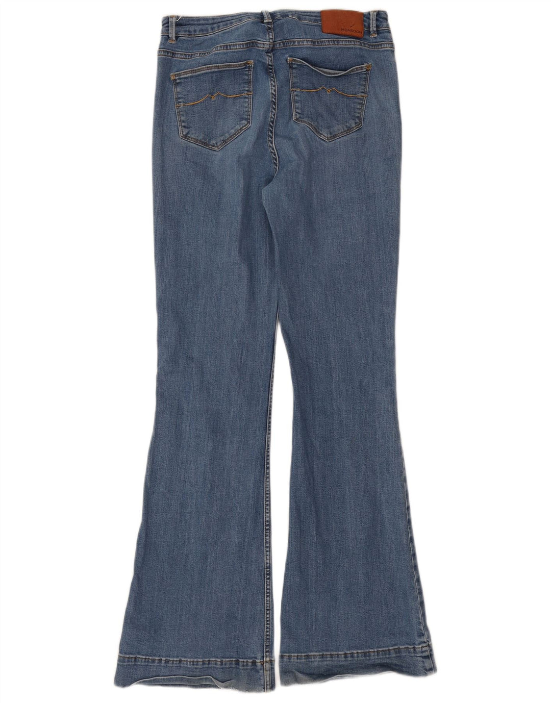 Monsoon Jean évasé pour femme UK 12 Medium W30 L31 Bleu Coton