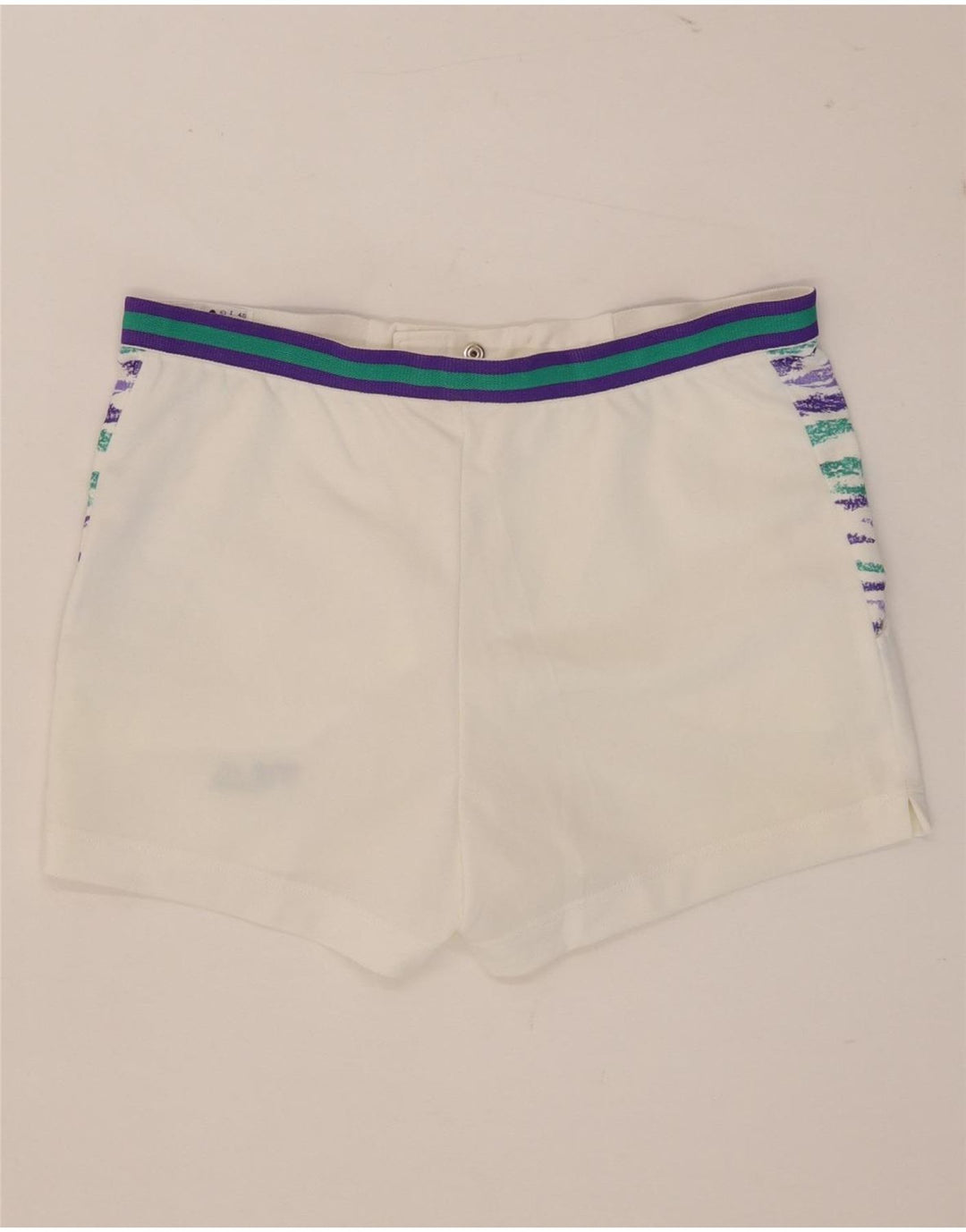 Fila Short décontracté homme IT 48 Medium W32 blanc rayé polyester