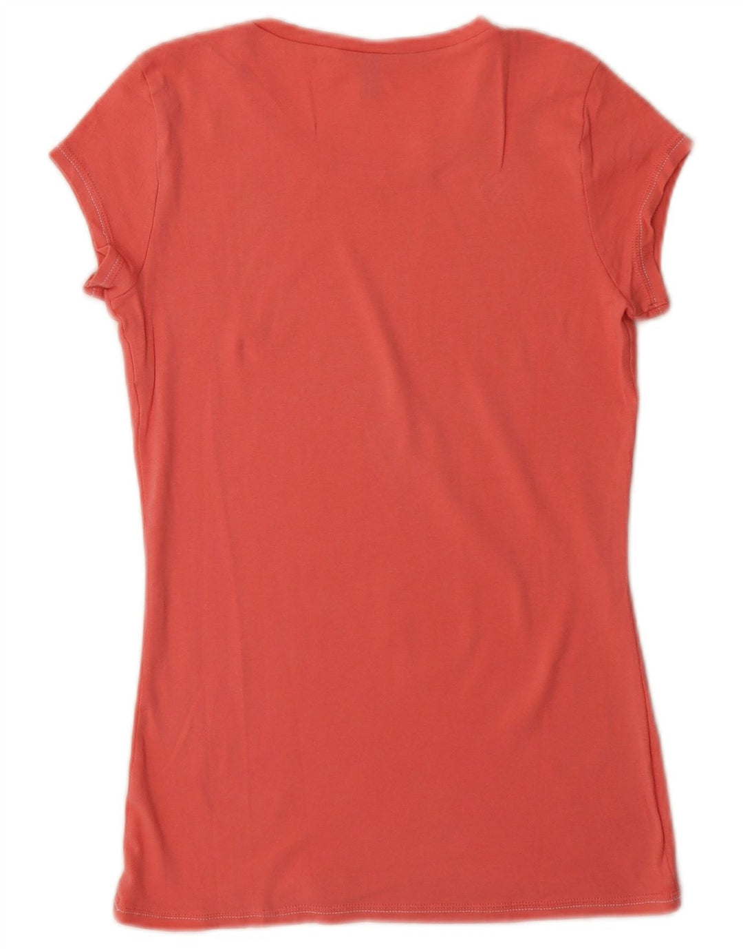 Benetton T-Shirt Femme Top UK 12 Coton Rose Moyen