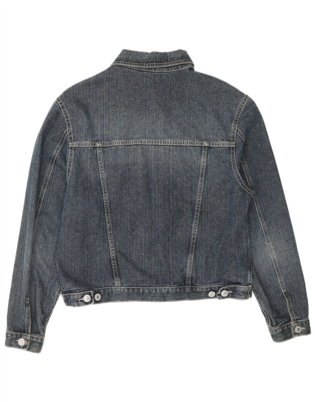 BENETTON Veste en Jean Femme UK 18 XL Bleu Coton