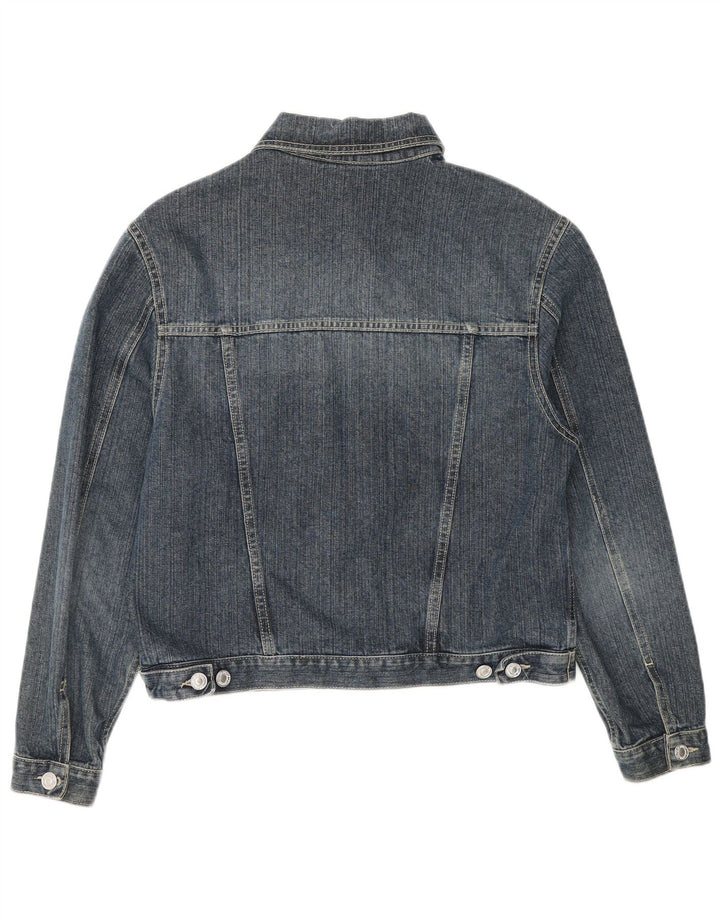 BENETTON Veste en Jean Femme UK 18 XL Bleu Coton