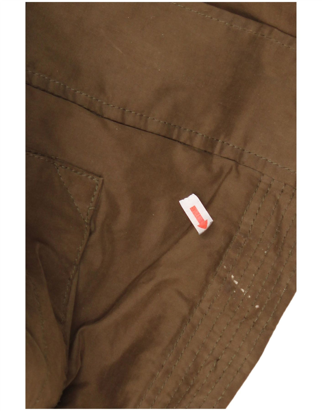 Zara Parka à capuche pour femme UK 14 en coton à carreaux kaki moyen