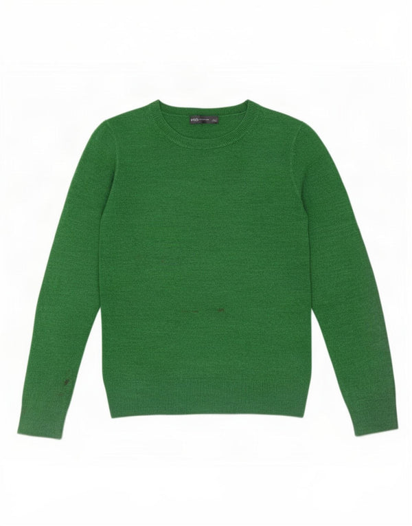 Marks & Spencer Pull col bateau pour femme UK 8 Small Vert Acrylique