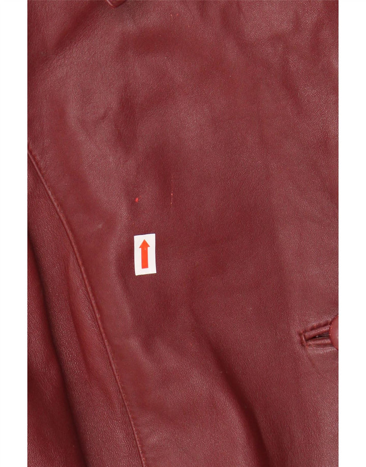 Barisal Manteau en cuir surdimensionné pour femme EU 48 2XL Cuir marron