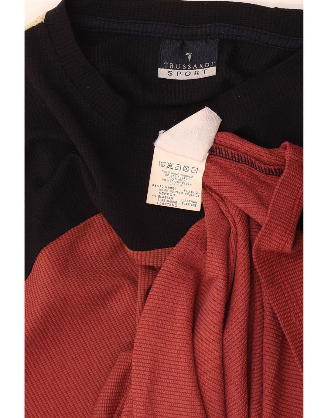 Trussardi Haut T-Shirt Rouge Moyen Polyamide Colourblock |