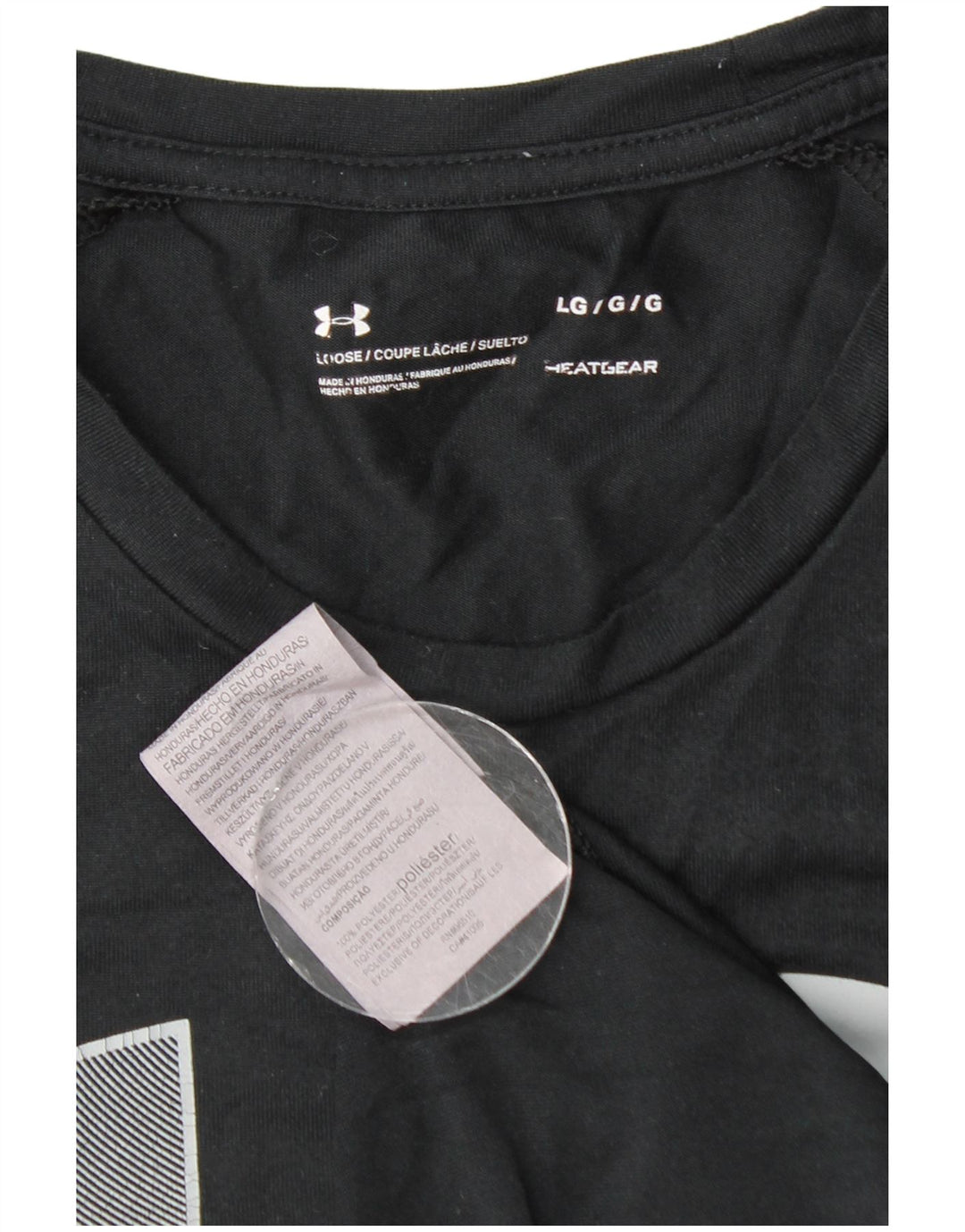 UNDER ARMOUR T-shirt graphique Heat Gear pour hommes Grand noir Polyester