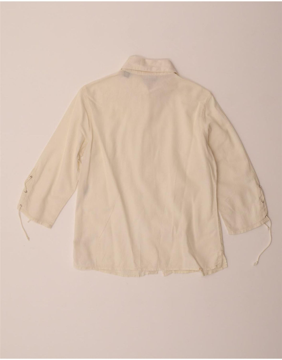 Murphy & Nye Chemise à manches 3/4 pour femme en coton blanc cassé moyen