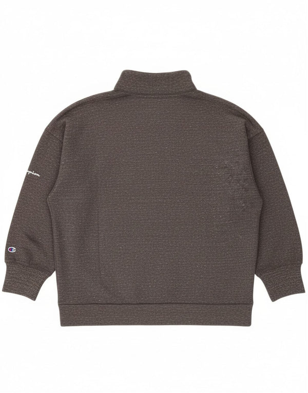 Champion Veste de survêtement surdimensionnée pour femme UK 14 Gris moyen moucheté