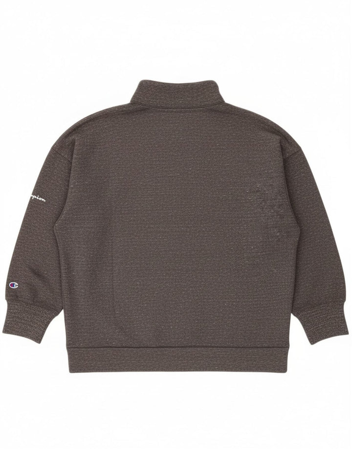 Champion Veste de survêtement surdimensionnée pour femme UK 14 Gris moyen moucheté