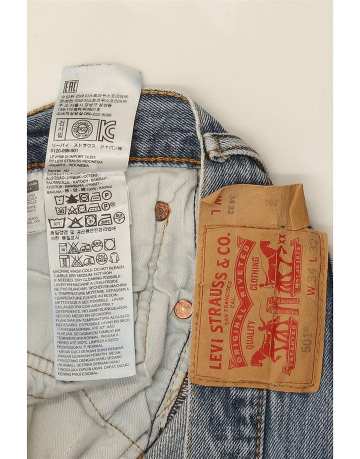 Levi's Jean Droit 501 Homme Bleu W34 L32 Coton