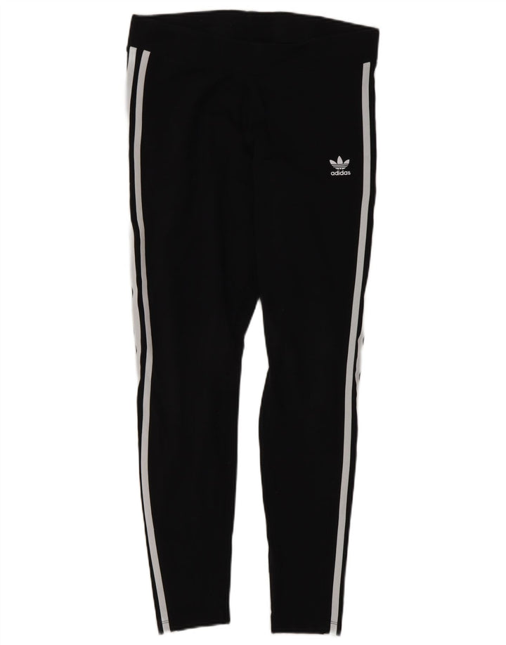 Adidas Leggings Femme UK 14 Coton Noir Moyen