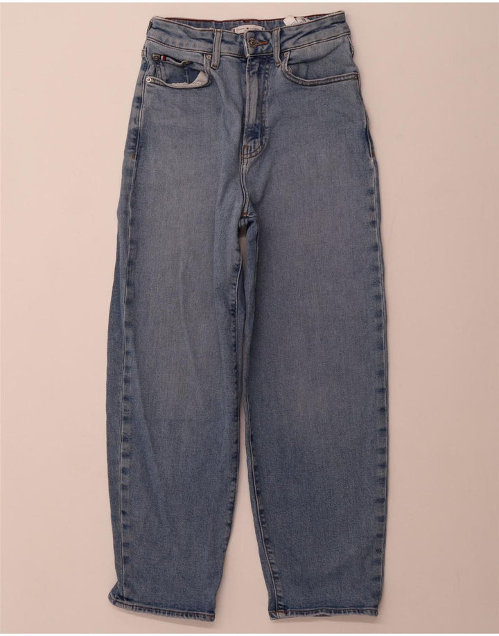 TOMMY HILFIGER Jean fuselé taille haute à jambe ballon pour femme W25 L25 Bleu