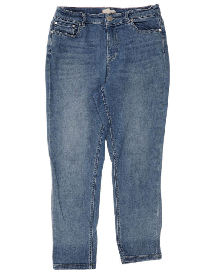 Joules Jean court pour femme UK 12 Medium W30 L25 Bleu Coton