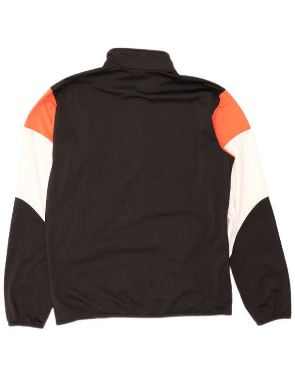 Puma Veste de survêtement pour homme Large Noir Colorblock Polyester