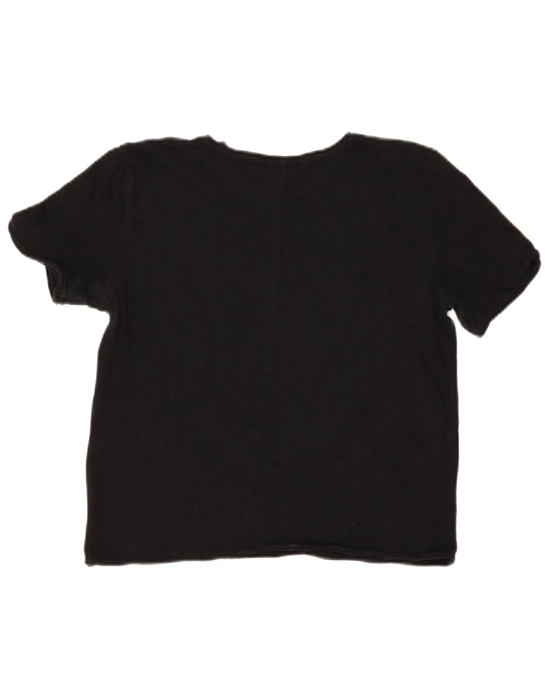 Zara Femme T-Shirt Top UK 12 Moyen Noir