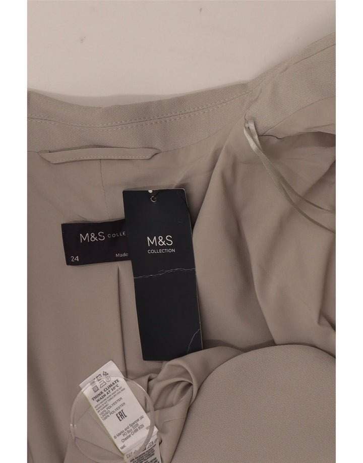 Marks & Spencer Veste blazer ouverte à manches 3/4 pour femme UK 24 4XL Gris