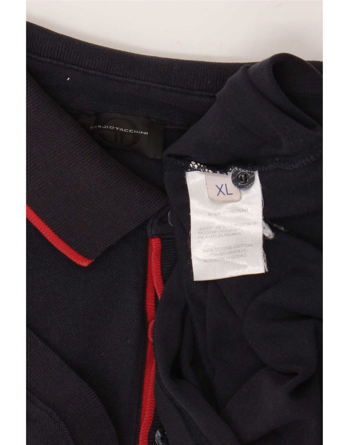 Sergio Tacchini Polo Homme XL Bleu Marine Coton