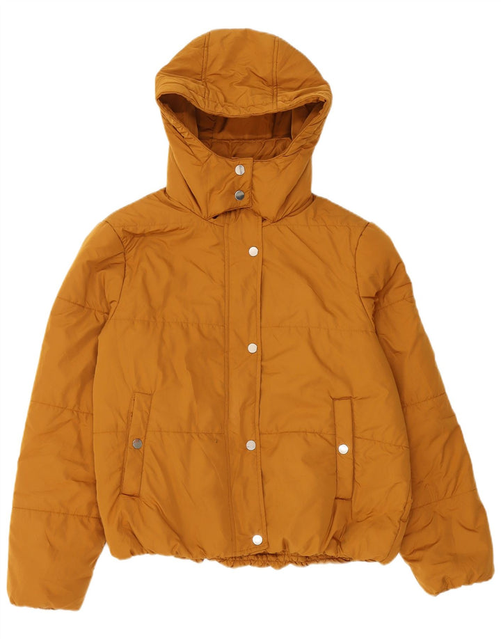 Marks & Spencer Veste matelassée à capuche pour femme UK 12 Jaune moyen Polyester