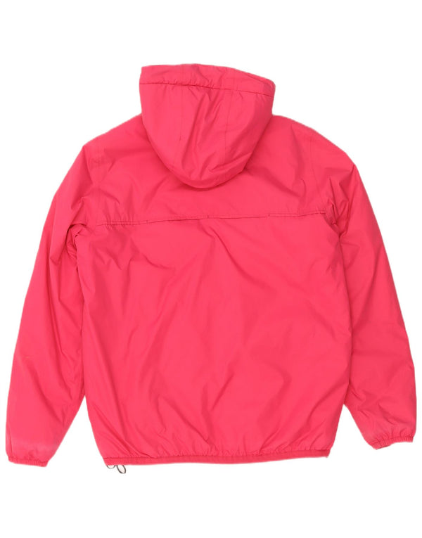 K-Way Veste coupe-vent surdimensionnée à capuche Sherpa pour femme UK 10 Small Rose