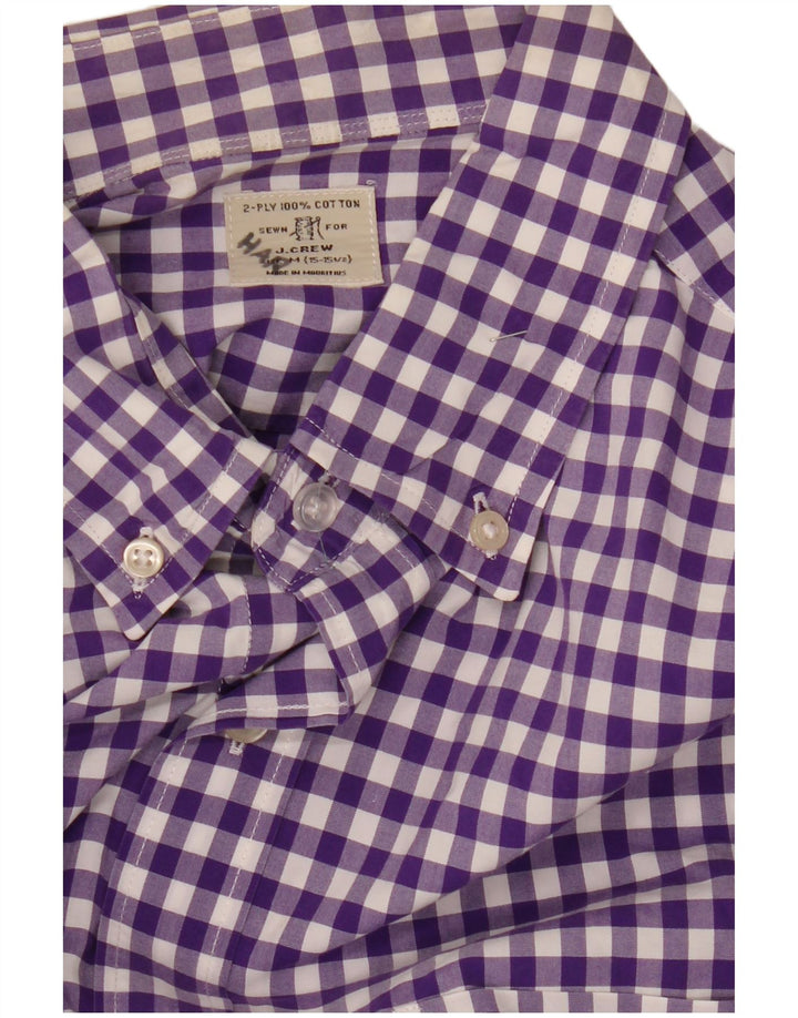 J. CREW Chemise Homme Taille 15 1/2 Coton Vichy Violet Moyen