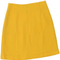 vintage Femme Jupe A-Line IT 42 Moyen W28 Jaune Polyamide