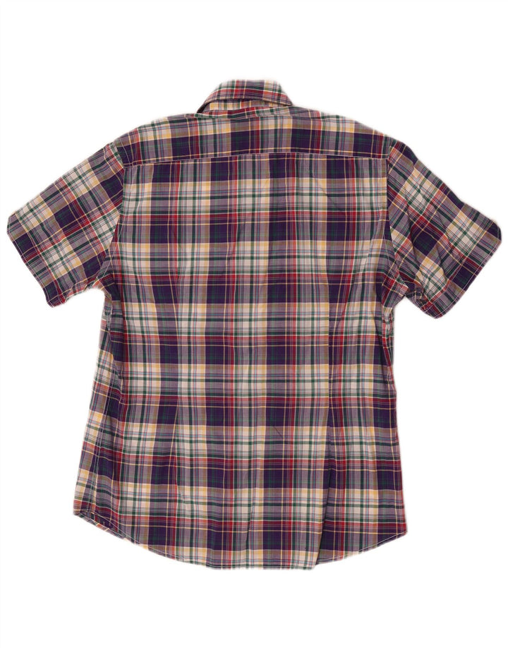 Fred Perry Chemise slim à manches courtes pour homme Petit carreaux multicolores