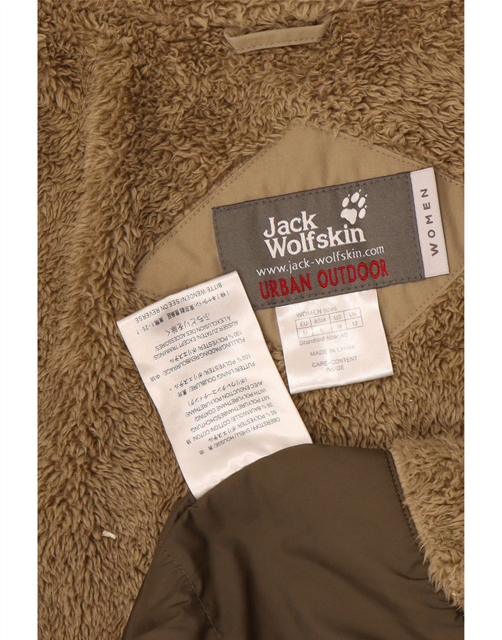 Jack Wolfskin Veste coupe-vent à capuche pour femme UK 12 Beige moyen