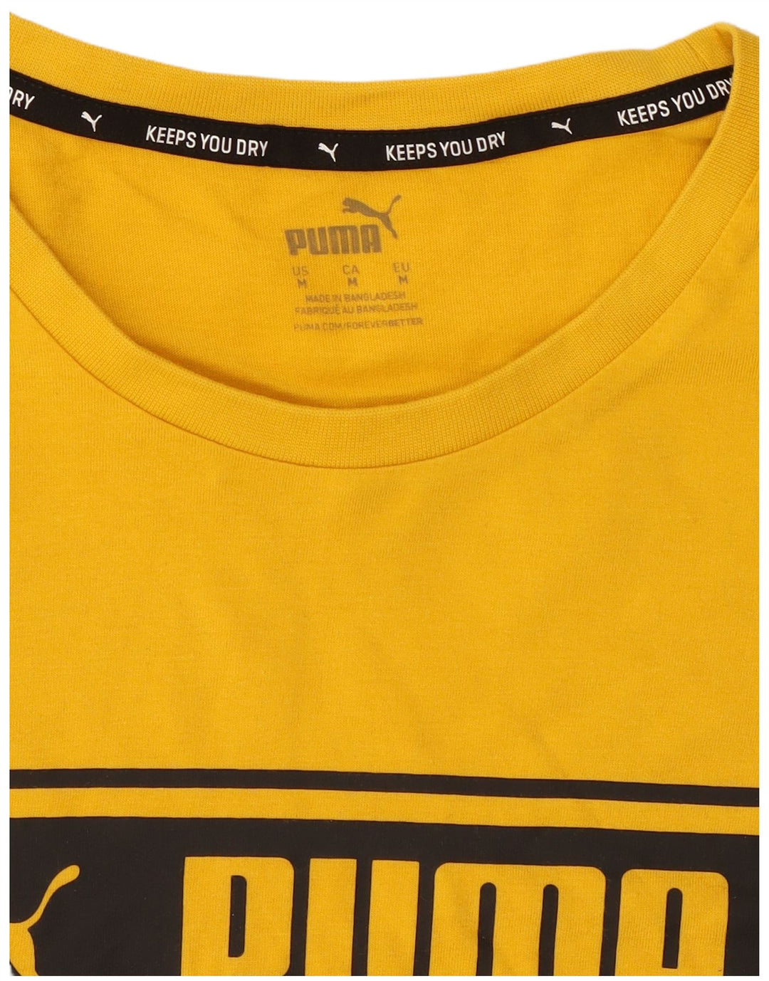 Puma T-Shirt Graphic Homme Jaune Moyen Coton