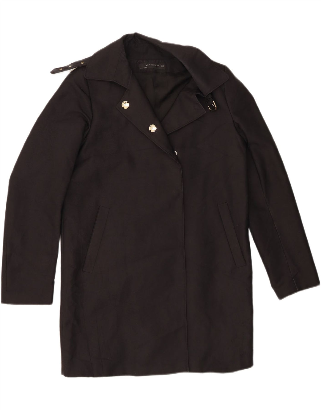 Zara Manteau surdimensionné pour femme UK 10 Petit Noir