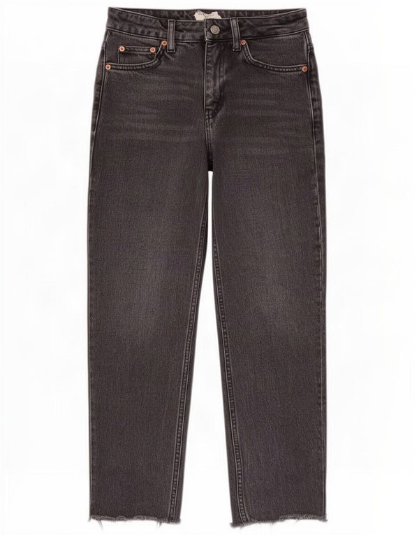 Topshop Jean court droit femme W26 L24 coton gris
