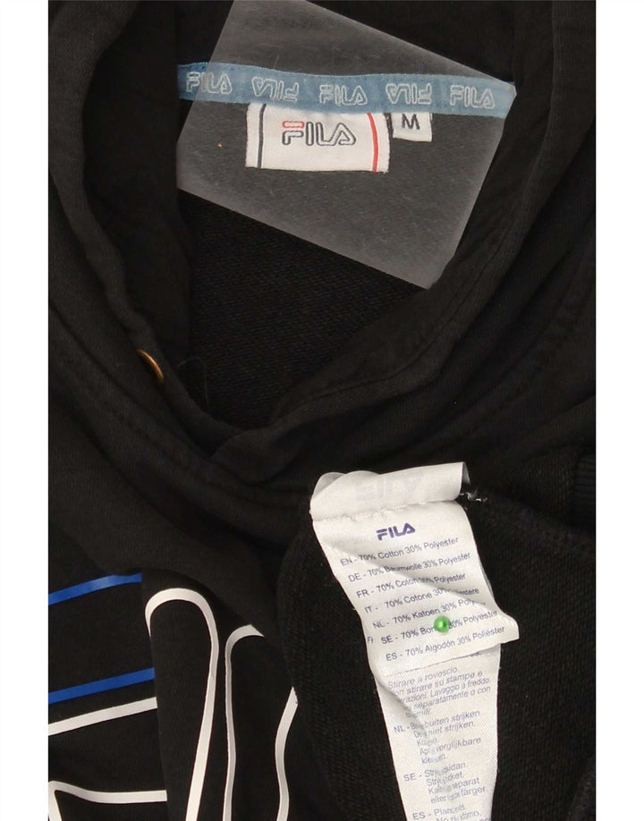 Fila Pull à Capuche Graphique Homme Noir Moyen Coton
