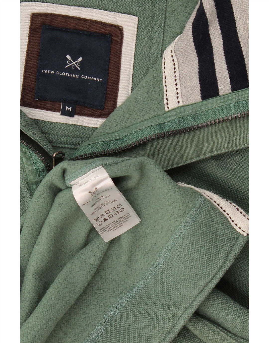 Crew Clothing Sweat-shirt coupe classique avec fermeture éclair 1/4 pour homme Vert moyen