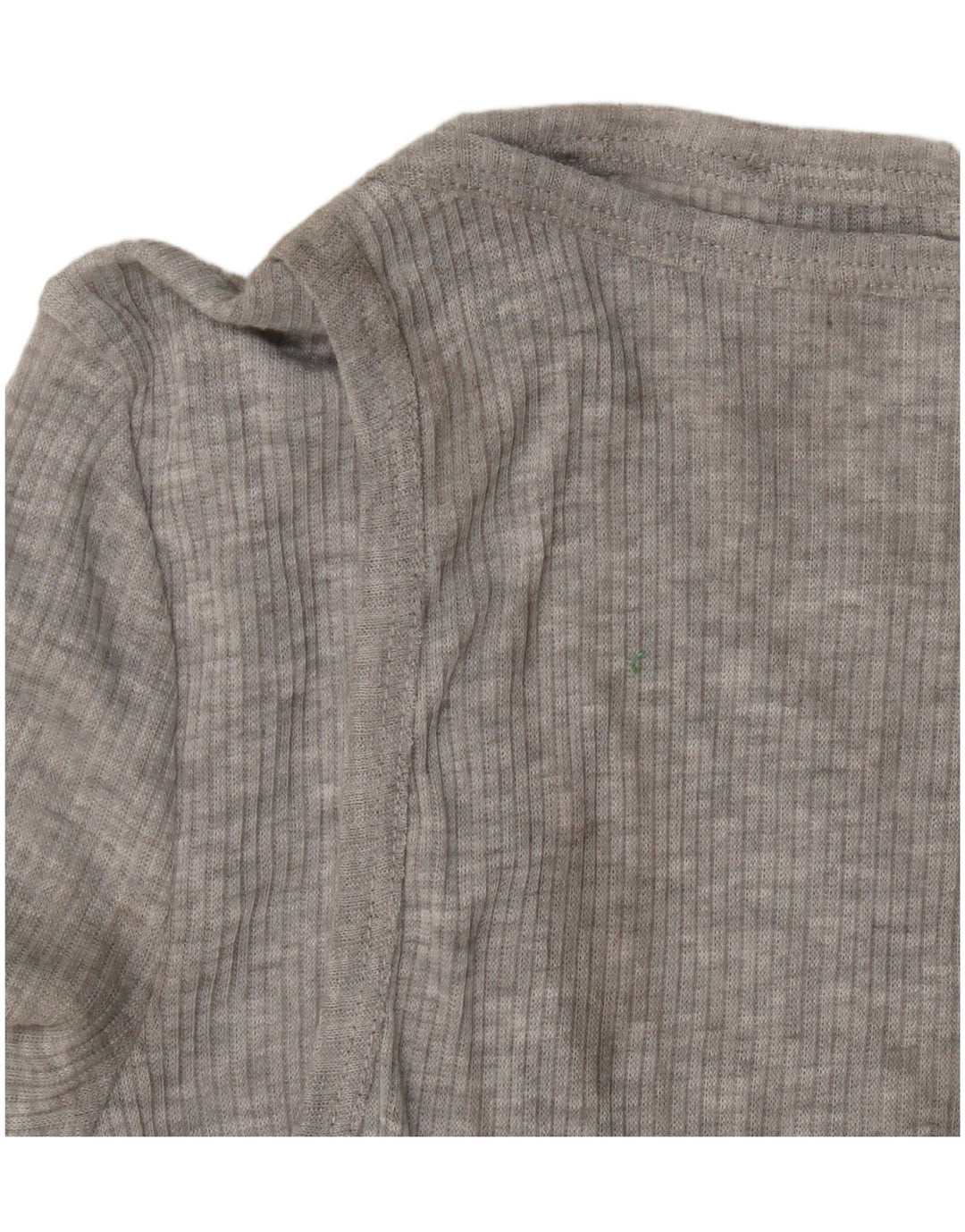 Zara Femme Top Manches Longues UK 8 Petit Gris Moucheté Polyester