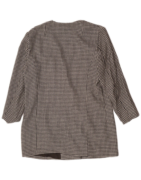 Vintage Blazer 3 boutons pour femme IT 44 pied de poule noir moyen