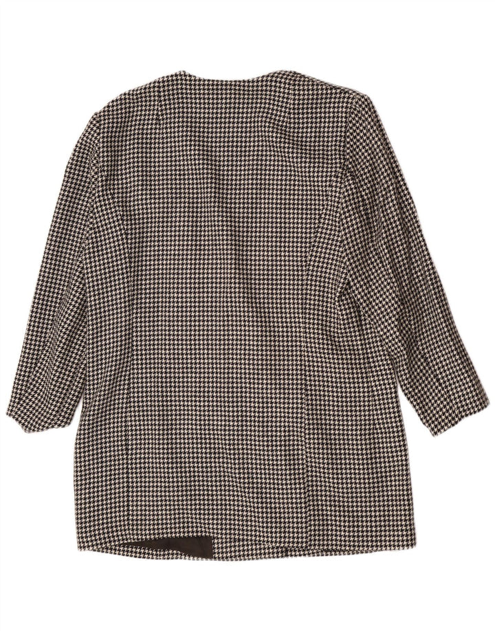 Vintage Blazer 3 boutons pour femme IT 44 pied de poule noir moyen