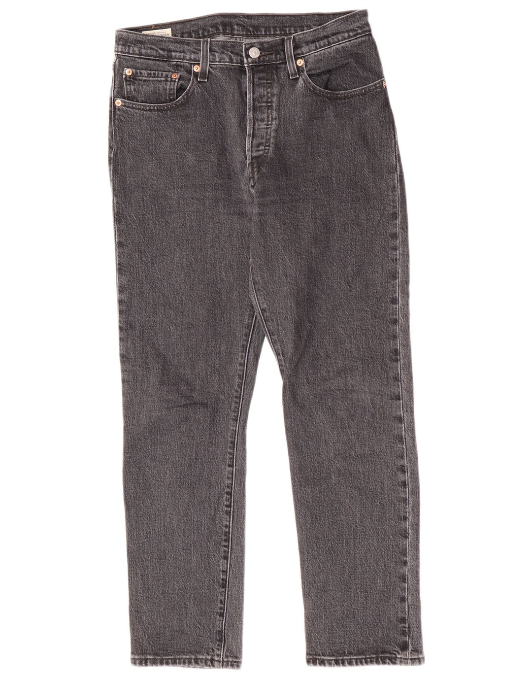 Levi's Jean Droit 501 Femme W28 L28 Gris Coton
