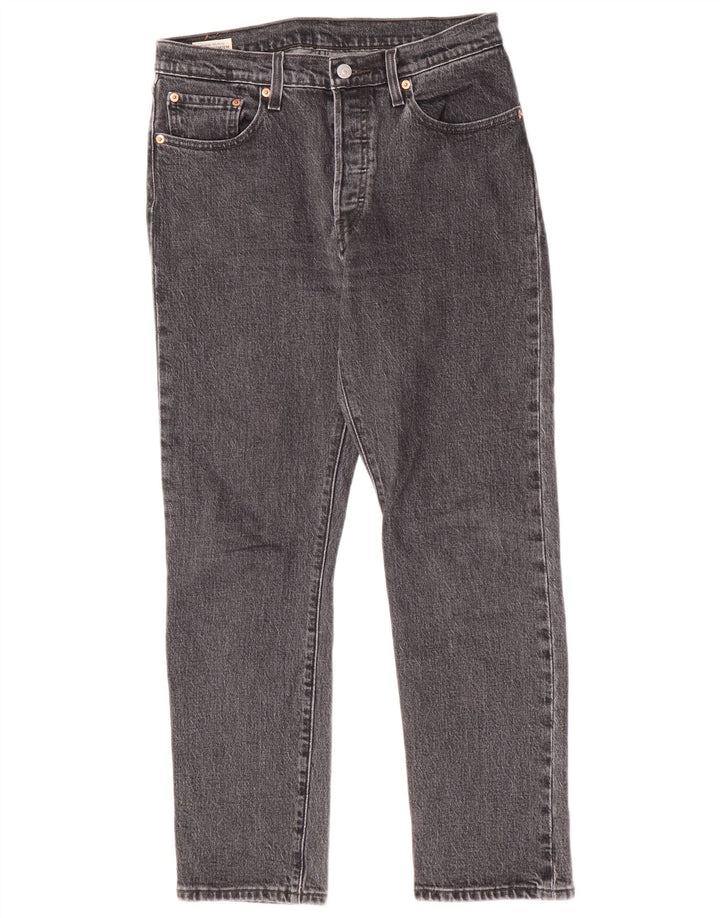 Levi's Jean Droit 501 Femme W28 L28 Gris Coton