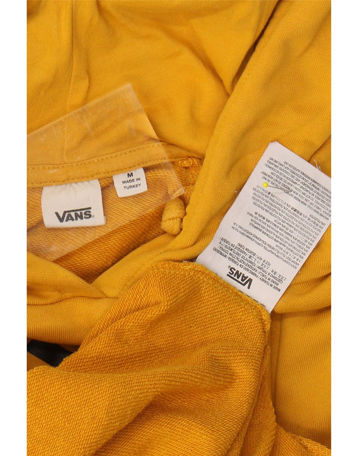 VANS Pull à capuche graphique coupe ample pour femme UK 14 en coton jaune moyen