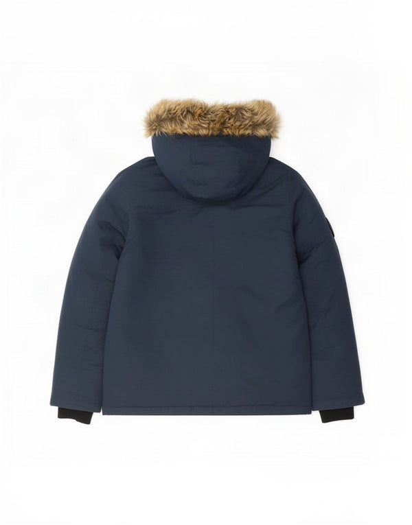 Diesel Veste matelassée à capuche garçon 13-14 ans Bleu marine Polyester