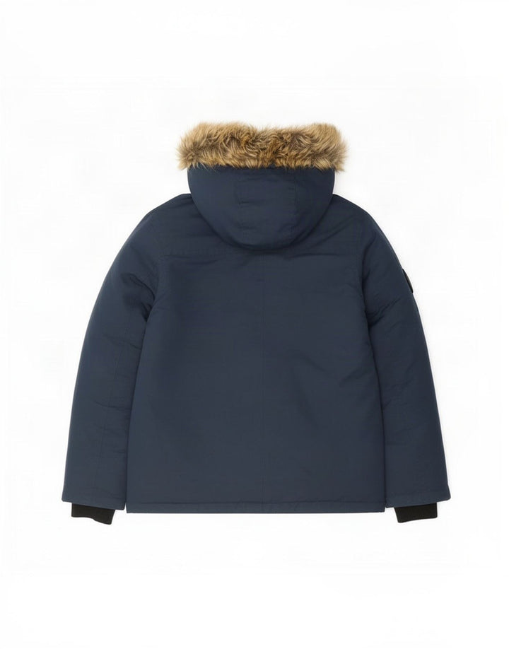 Diesel Veste matelassée à capuche garçon 13-14 ans Bleu marine Polyester
