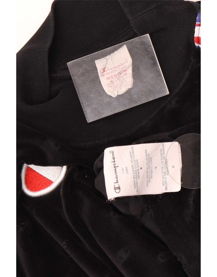 Champion Sweat-shirt graphique pour femme UK 14 Medium Black Colourblock
