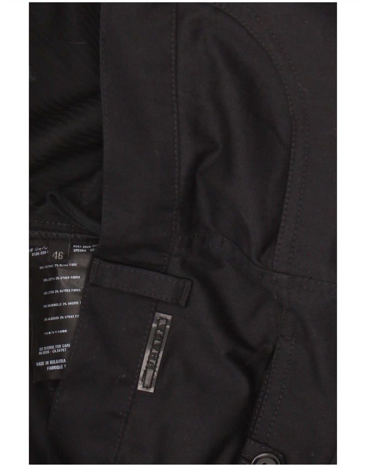 Prada Pantalon décontracté droit pour femme IT 46 Large W32 L29 Coton noir