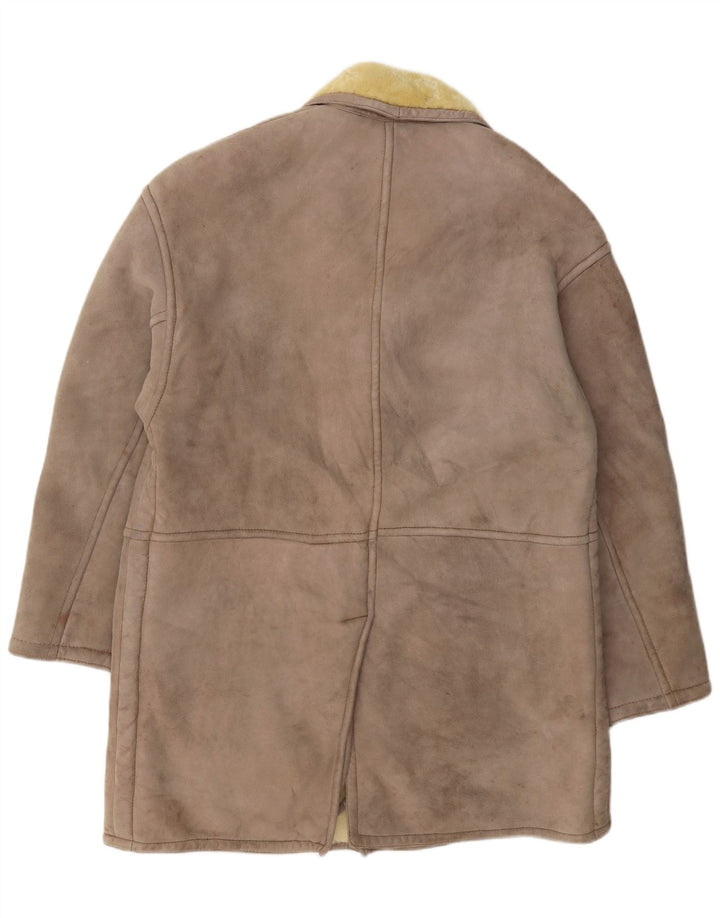 Pardessus en peau de mouton pour homme Emme UK 36 Small Grey Colourblock