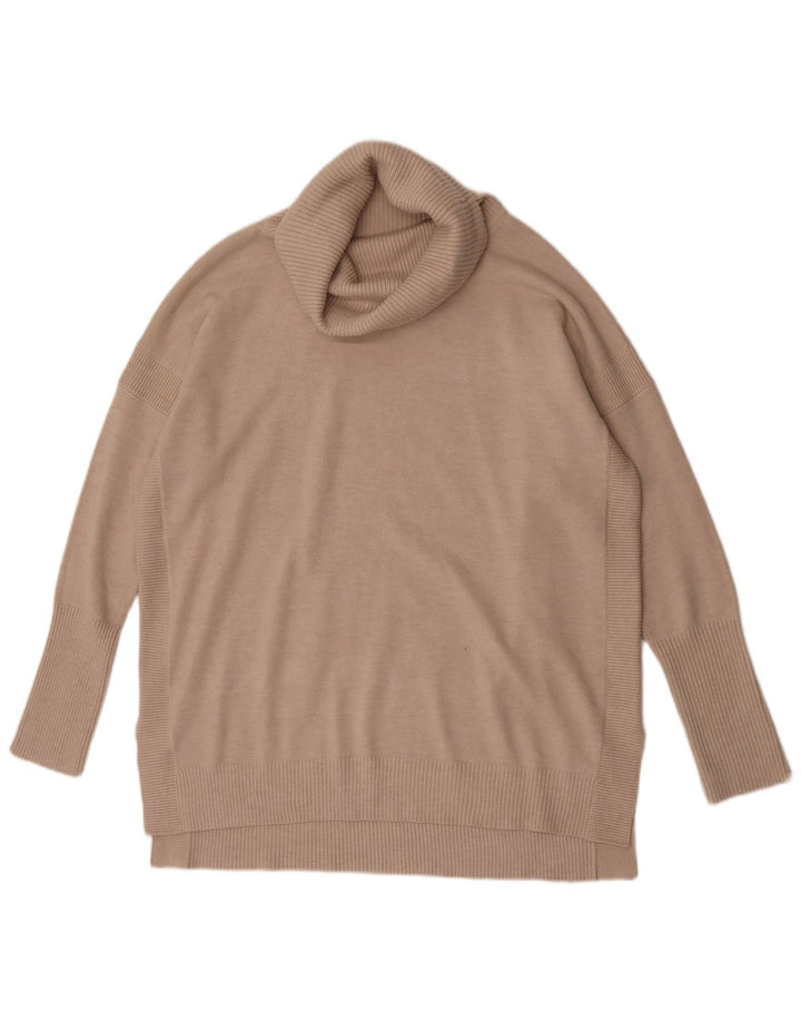 French Connection Pull col roulé pour femme UK 14 Beige moyen