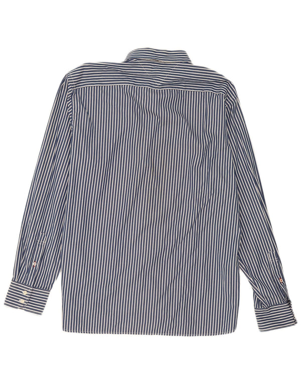 Tommy Hilfiger Chemise Homme XL Bleu Marine Pinstripe Coton